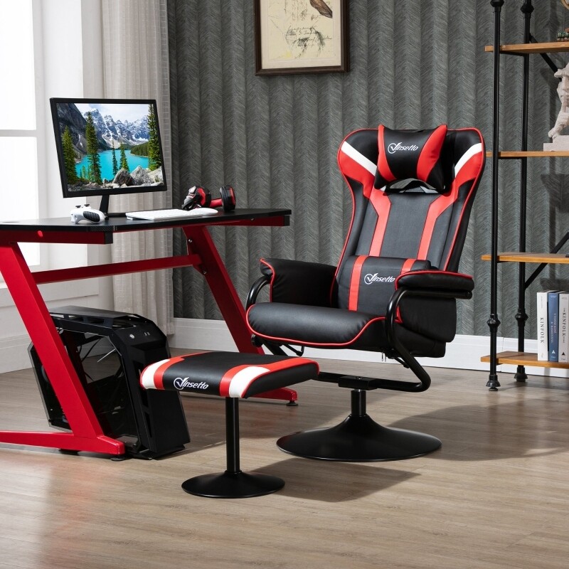 Relaxsessel mit Hocker, Fernsehsessel, Polstersessel, Gaming-Stuhl,
