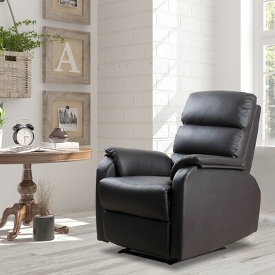 Relaxsessel Fernsehsessel Couch-Sessel Liegesessel verstellbar ergonomisch Kunstleder Stahl Braun