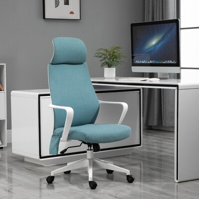 Bürostuhl Chefsessel mit Massagekissen höhenverstellbar Blau