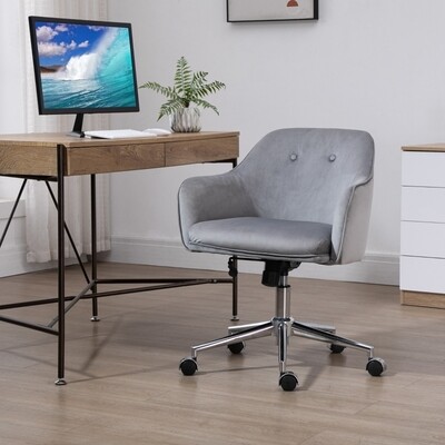 Bürostuhl mit Wippenfunktion Schreibtischstuhl Grau