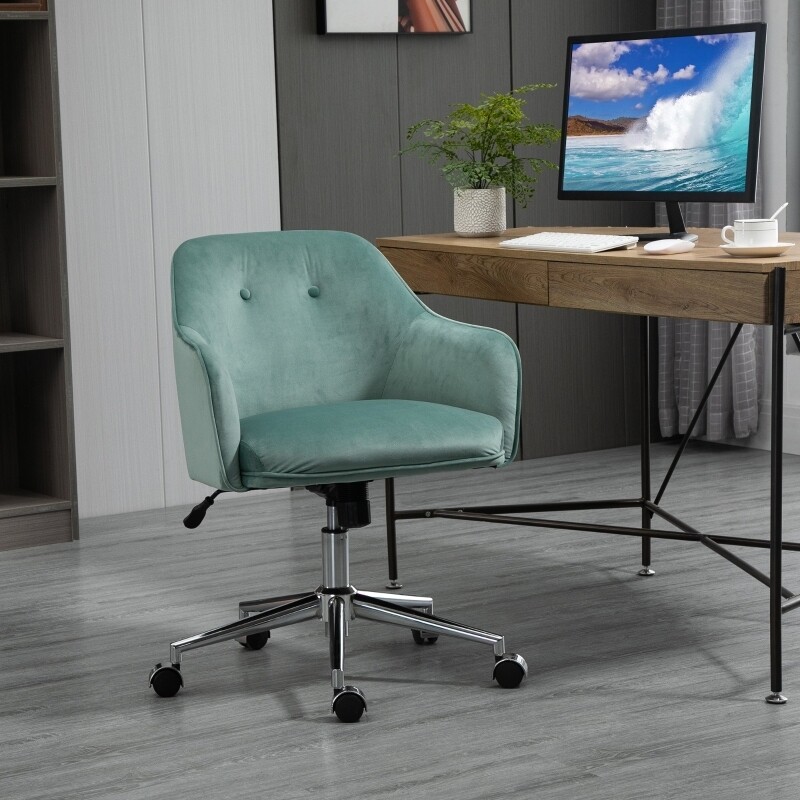 Vinsetto Bürostuhl mit Wippenfunktion Schreibtischstuhl Grün