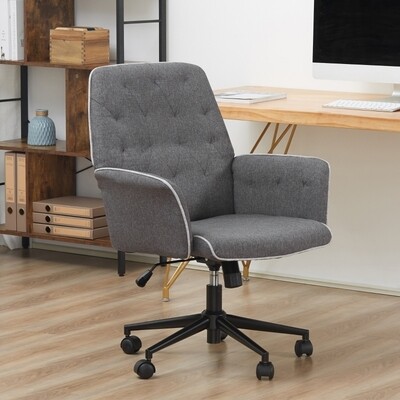 Bürostuhl Schreibtischstuhl höhenverstellbar Home-Office Schaumstoff Dunkelgrau