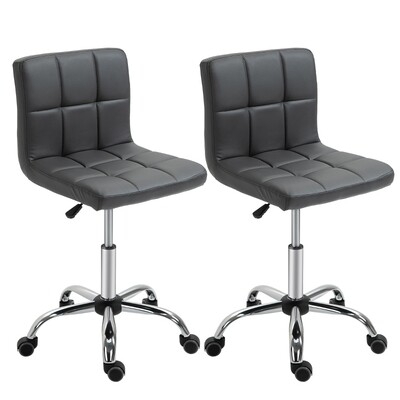 2er-Set Arbeitshocker mit Rückenlehne, Coifferstuhl, Kosmetikstuhl,
