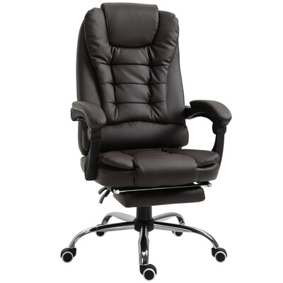 Ergonomischer Bürostuhl, Chefsessel, Drehstuhl braun