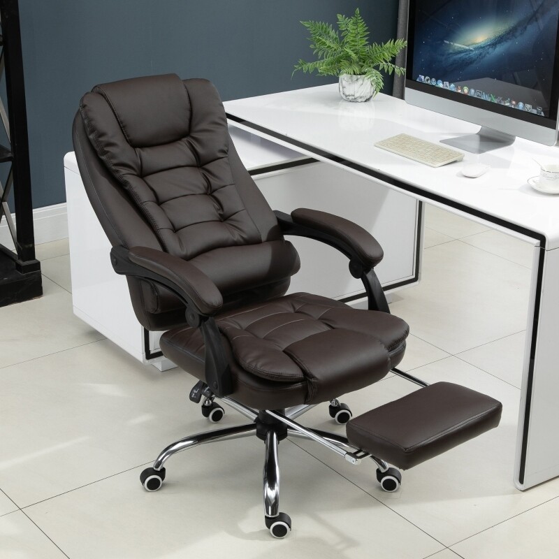 Ergonomischer Bürostuhl, Chefsessel, Drehstuhl braun