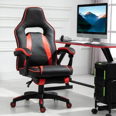 Bürostuhl Drehstuhl Gaming-Stuhl Schwarz+Rot