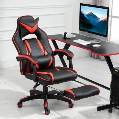 Bürostuhl Drehstuhl Gaming-Stuhl Schwarz+Rot