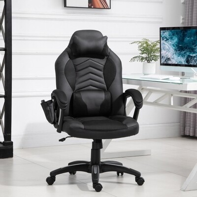 Bürostuhl Ergonomisch Massagesessel Gaming Stuhl Schwarz