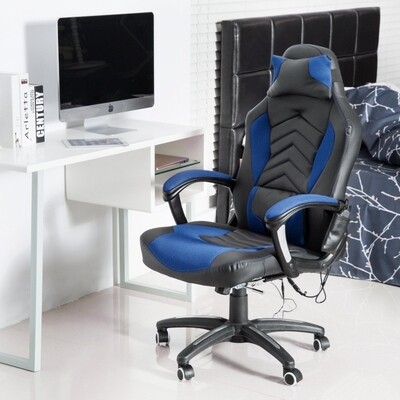 Bürostuhl Ergonomisch Massagesessel Gamingstuhl Blau