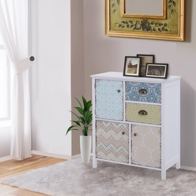 Sideboard Anrichte Kommode Shabby Chic Holz Bunt