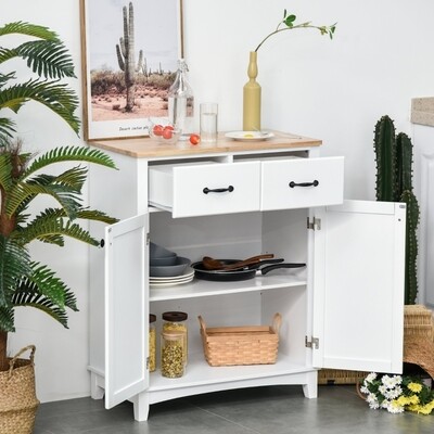 Küchenschrank Sideboard Kommode mit 2 Schubladen