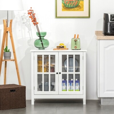 Küchenschrank Vitrine Geschirrschrank Weiss