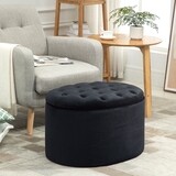 Sitzbank Sitzhocker oval schwarz