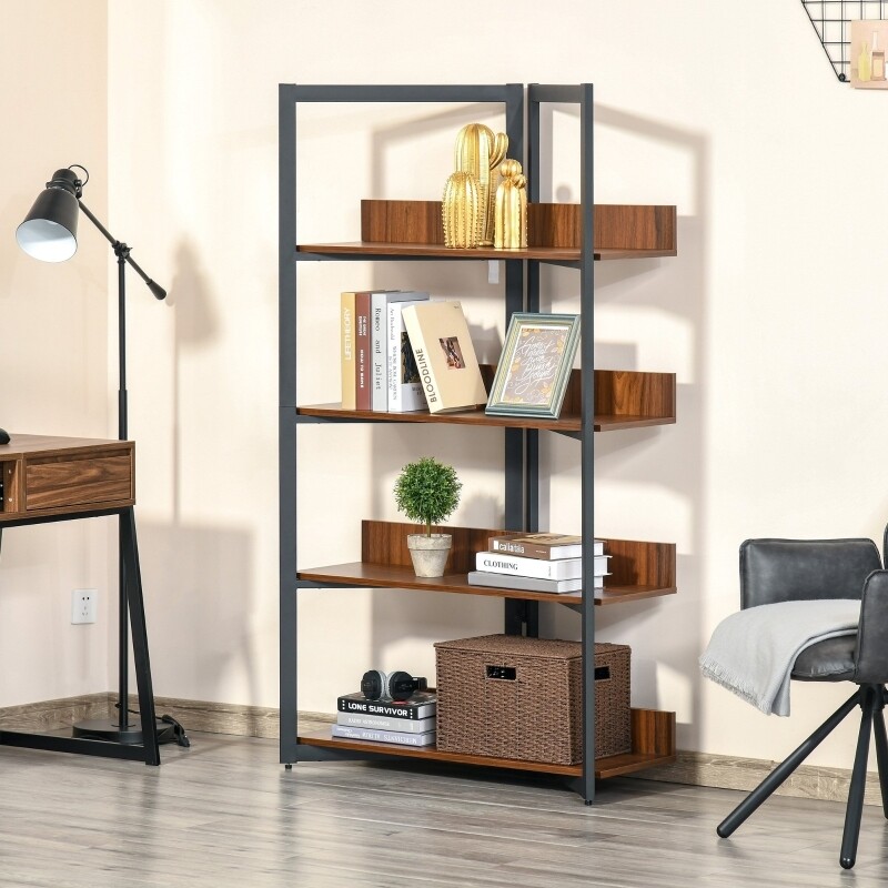 Bücherregal Standregal Baumnuss
