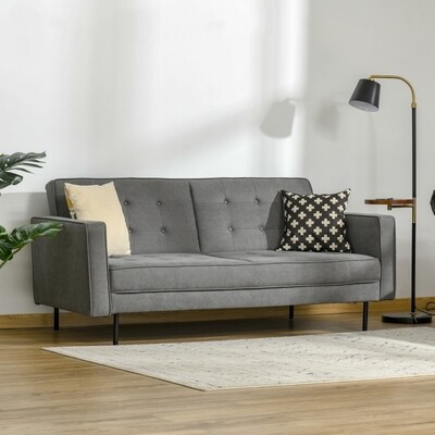 Schlafsofa 3-Sitzer Bettsofa grau