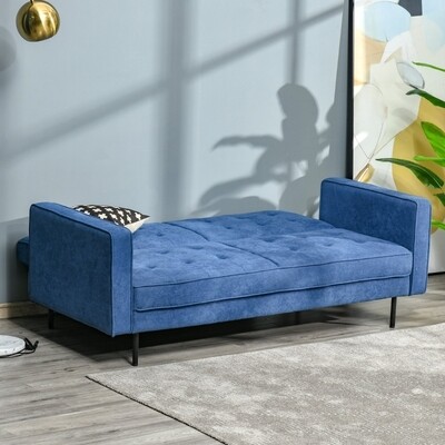 Schlafsofa 3-Sitzer Bettsofa blau