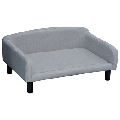 Hundesofa, Haustiersofa, Hundebett Katzensofa mit Holzbeinen grau