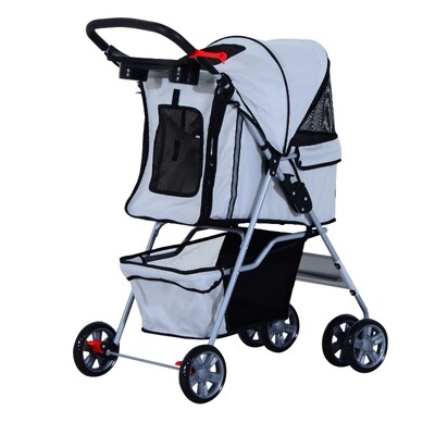 Hundewagen Hundebuggy Hunde Pet Stroller Buggy Grau