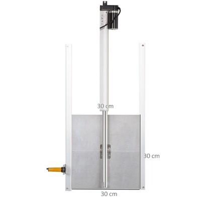 Automatische Hühnertür Hühnerklappe für Hühnerstall 30 x 30 cm Türöffner mit Lichtsensor Infrarot-Induktion Zeitschaltung