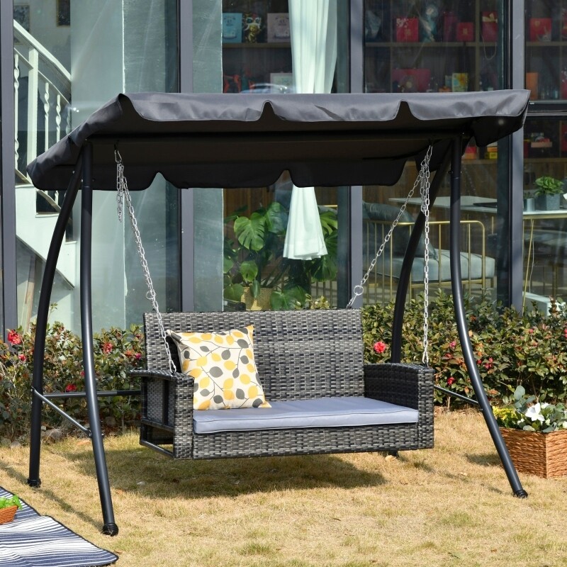 Hängebank Hollywoodschaukel 2Sitzer Rattan