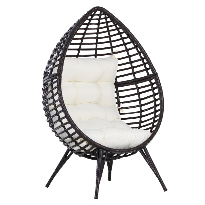 Rattansessel in Tropfenform 101 cm x 89 cm x 156 cm