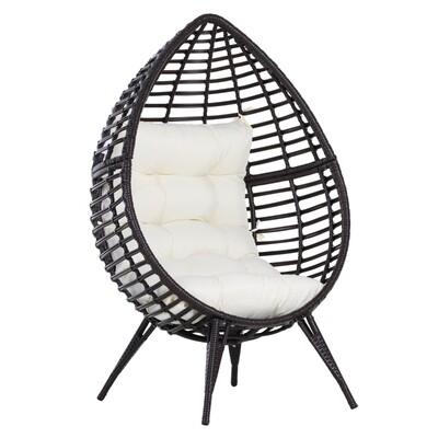 Rattansessel in Tropfenform 101 cm x 89 cm x 156 cm