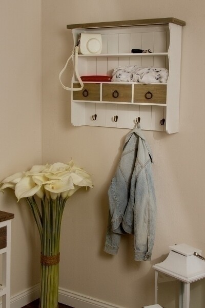 Wandablage, Garderobe &quot;Straight&quot;, mit 3 Schubladen