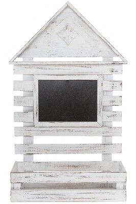 Wandhängeschrank &quot;Wolina&quot; – Shabby Chic, Weiss Antik, Ablagefach, Kreidetafel