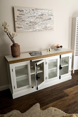 Vitrine, Sideboard &quot;Florence&quot;, mit 2 Glastüren - FSC®