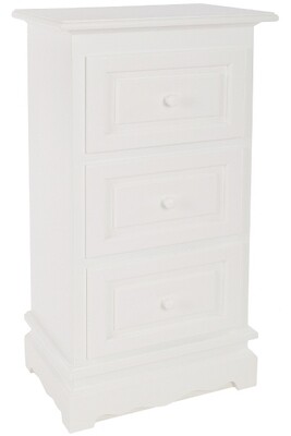 Kommode Klassik – 3 Schubladen, Kassettenfront, Shabby Chic, Pinus Massoniana