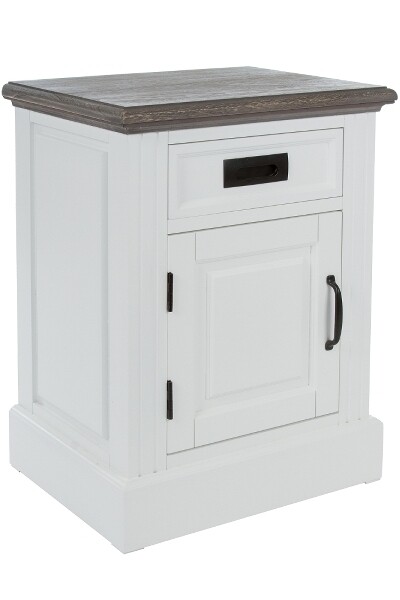 Nachttisch Kommode Rita – Tür, Schublade, Landhausstil, Pinus Holz