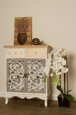 Kommode Sideboard Vitrine &quot;Kiara&quot; mit 2 Schubladen