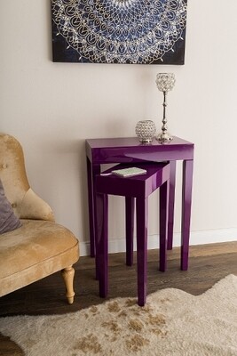 Beistelltisch "Alexandros" 2er Set , lila