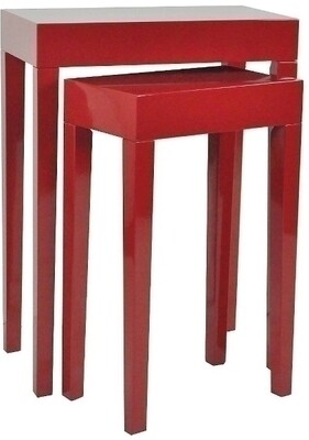 Beistelltisch &quot;Alexandros&quot; 2er Set , rot