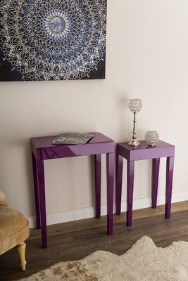 Beistelltisch &quot;Alexandros&quot; 2er Set , lila