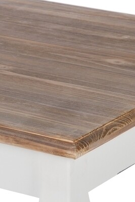 Beistelltisch Bern – Landhausstil, weiss, Holz antik, MDF mit Furnier