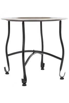 Beistelltisch aus Metall – Silber, 50x50x50 cm, stabil und modern