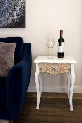 Beistelltisch, Nachttisch &quot;Paisley&quot;, mit Schublade