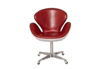Designer Stuhl Ledersessel Swan aus argentinischem Rindsleder