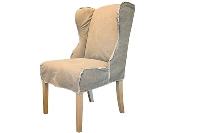 Bachio Ohrensessel Esszimmerstuhl braun -VINT-MAD-NAT