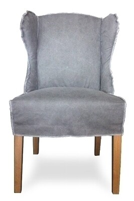 Bachio Ohrensessel Esszimmerstuhl grau VINT-COT-GREY