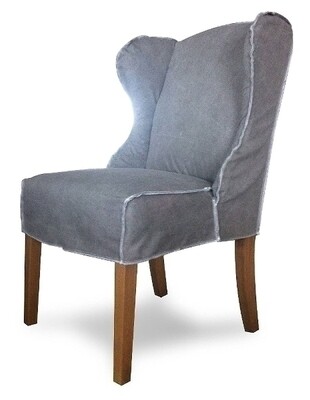 Bachio Ohrensessel Esszimmerstuhl grau VINT-COT-GREY