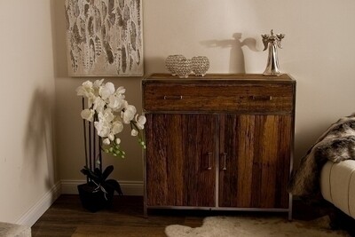 Kommode Sideboard &quot;Leno&quot; aus Holzschwellen, 2 Türen, 1 Schublade