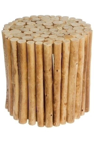 Holz Hocker &quot;Hans&quot; – Rund, Baumscheibe, Shabby Chic, Natur