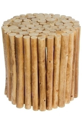 Holz Hocker &quot;Hans&quot; – Rund, Baumscheibe, Shabby Chic, Natur