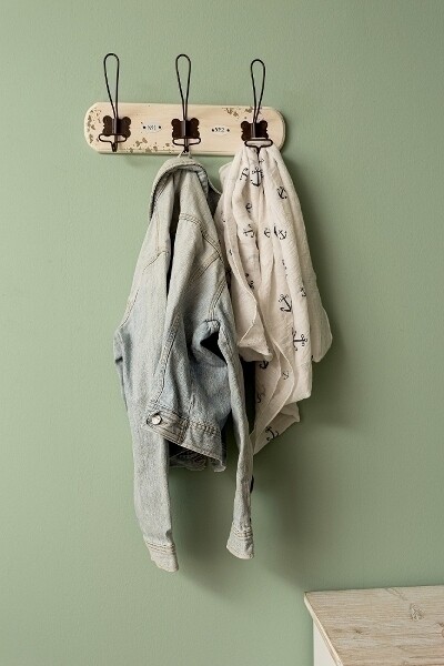 Wandablage Garderobe &quot;Thor&quot;, mit 3 Haken