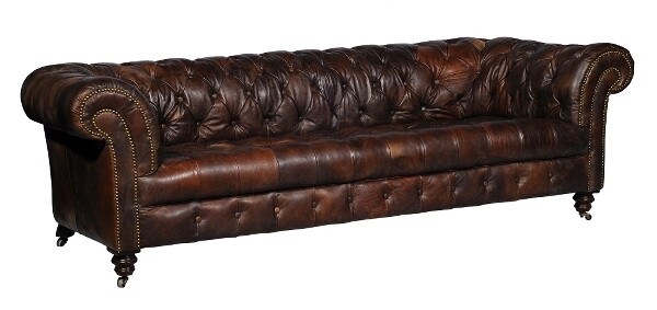 Chesterfield Sofa Couch Truherfield 3-Sitzer Knopf