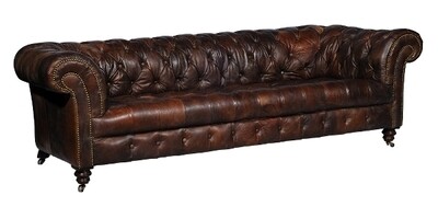Chesterfield Sofa Couch Truherfield 3-Sitzer Knopf