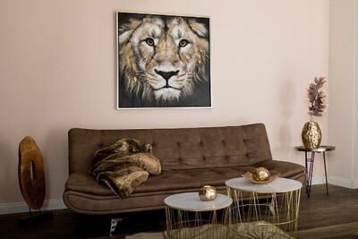 Couch Sofa Maya mit Schlaffunktion - hellbraun
