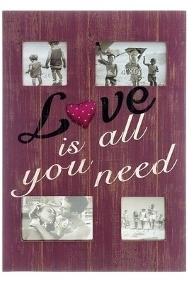 Holz Fotorahmen &quot;Love is all you need&quot;